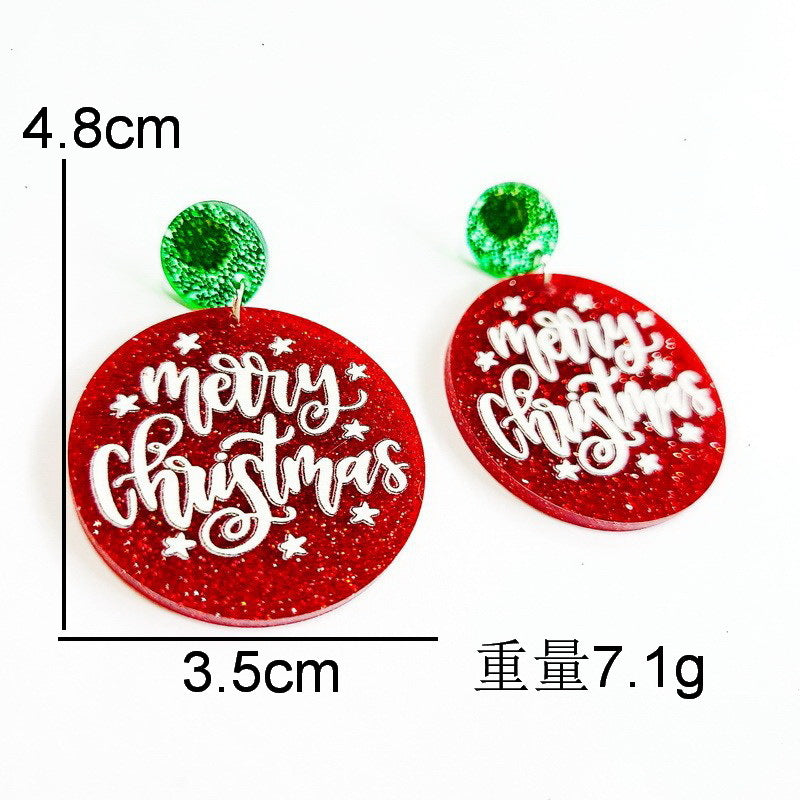 Wholesale Christmas Tree Rainbow Koala Dinosaur Cactus Acrylic Earrings